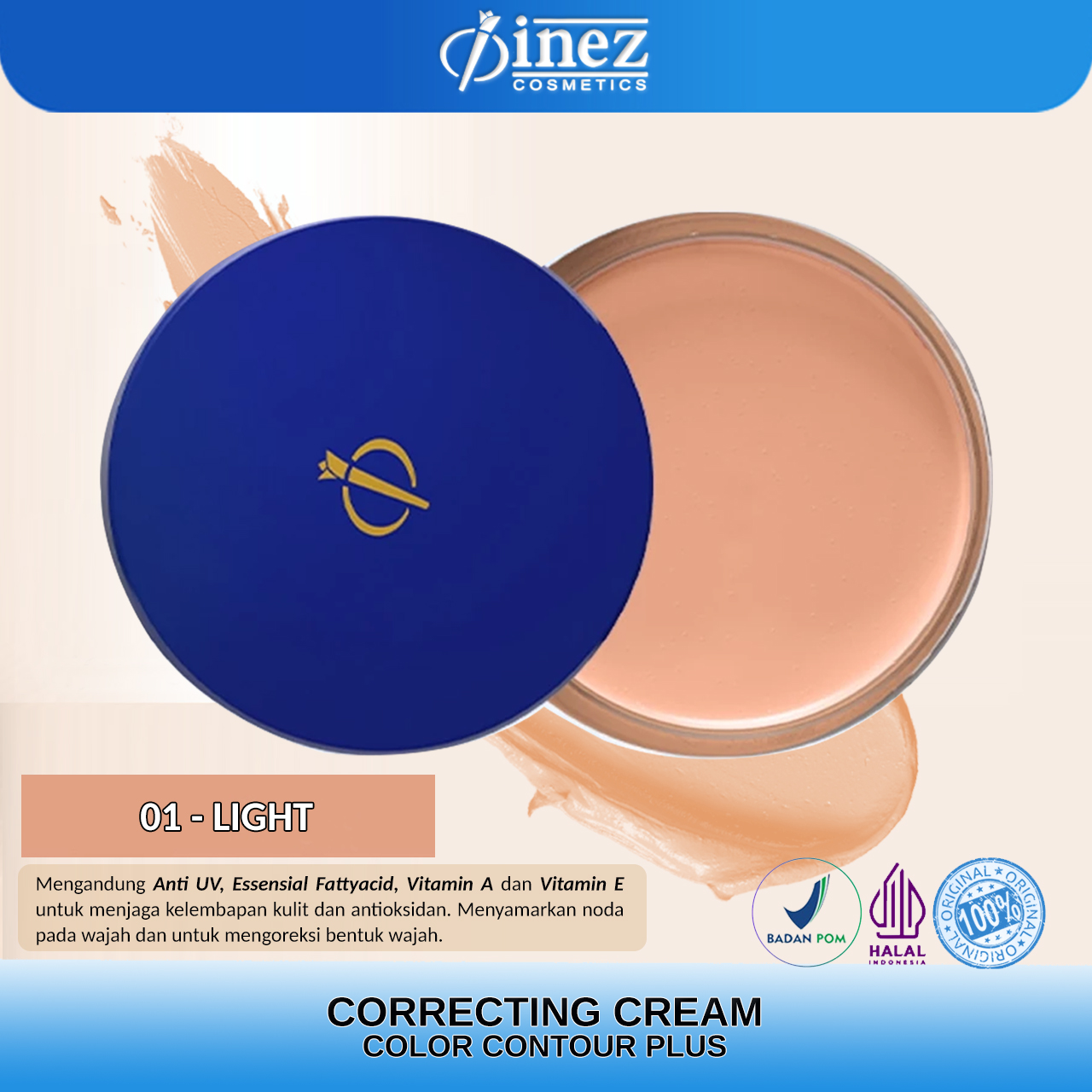 INEZ Correcting Cream Color Contour Plus Concealer - Gambar 2