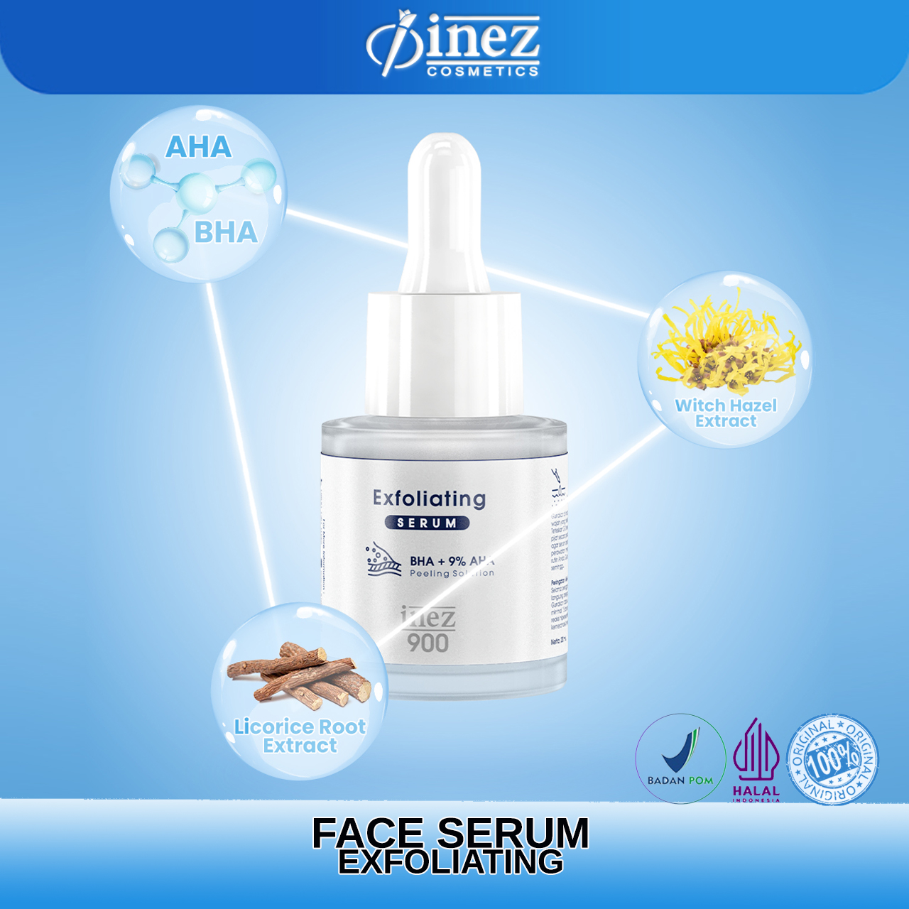 INEZ Exfoliating Serum AHA BHA - Gambar 2