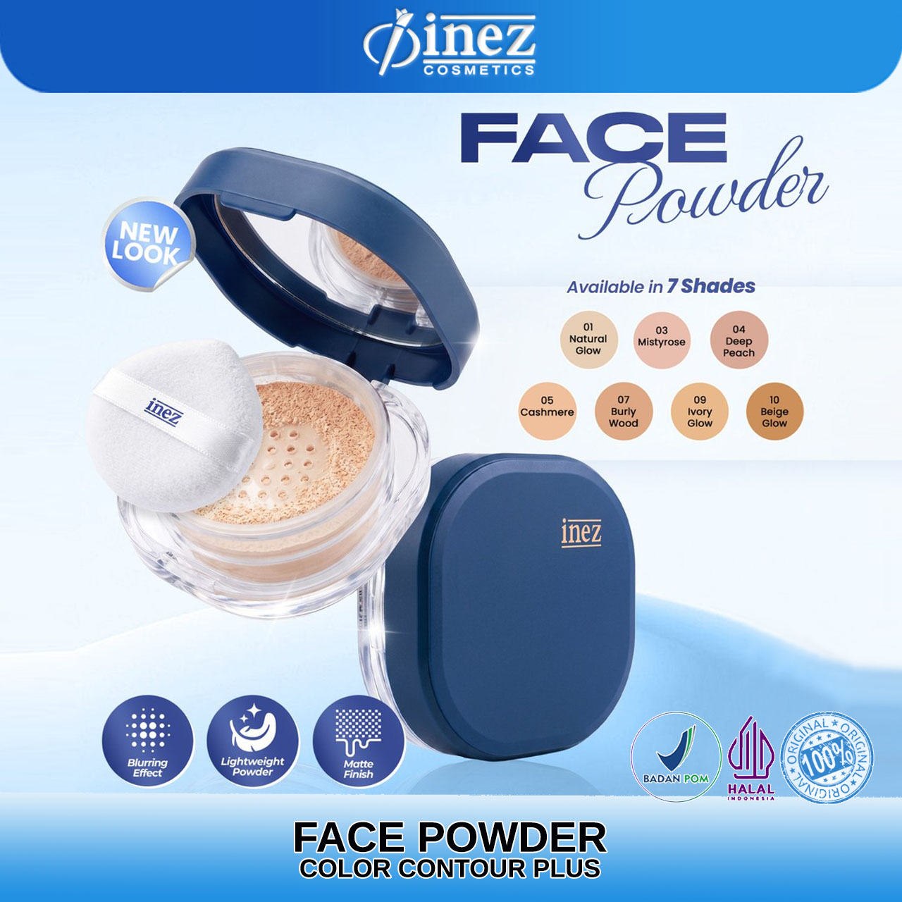 inez face powder color contour plus