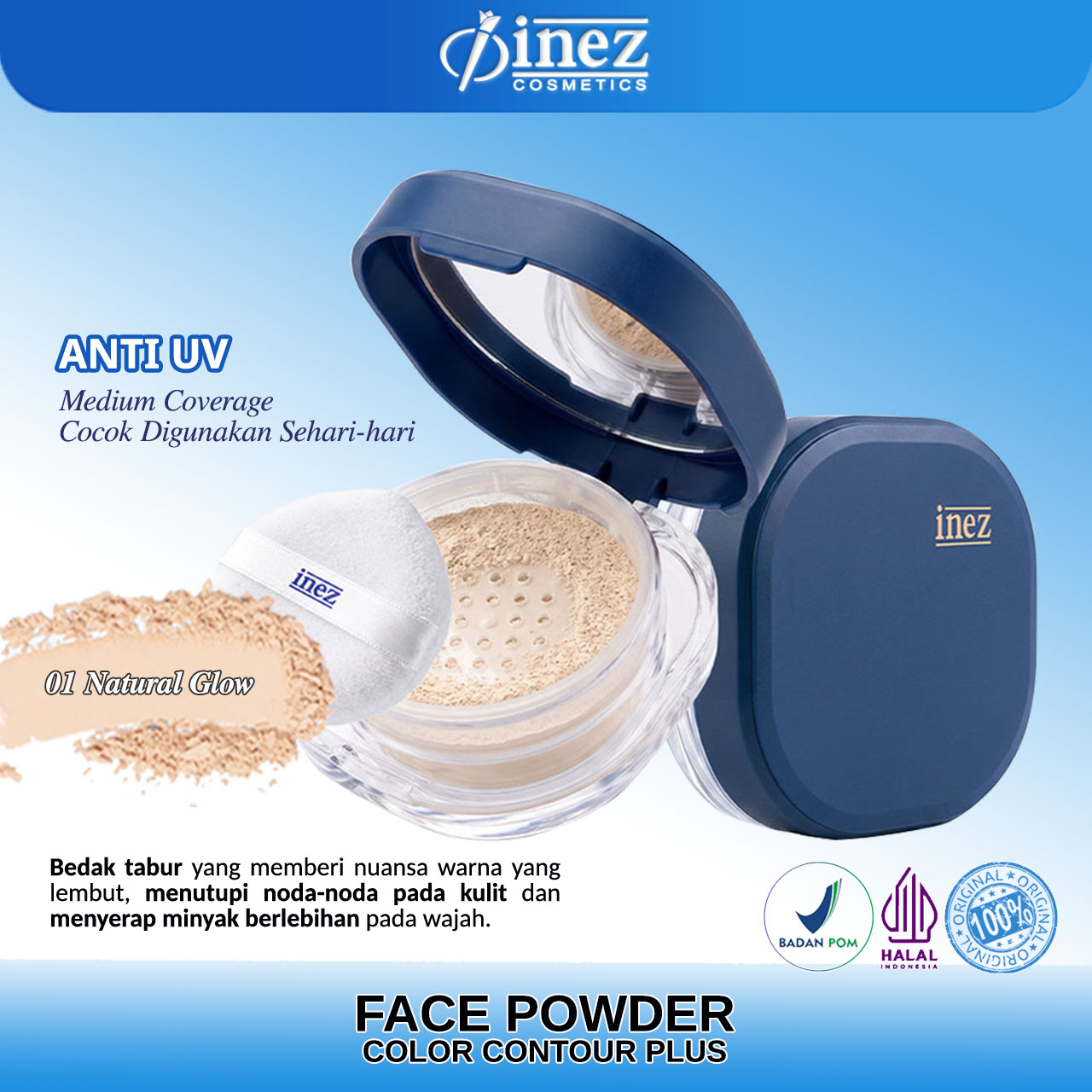 INEZ Face Powder Color Contour Plus - Gambar 3