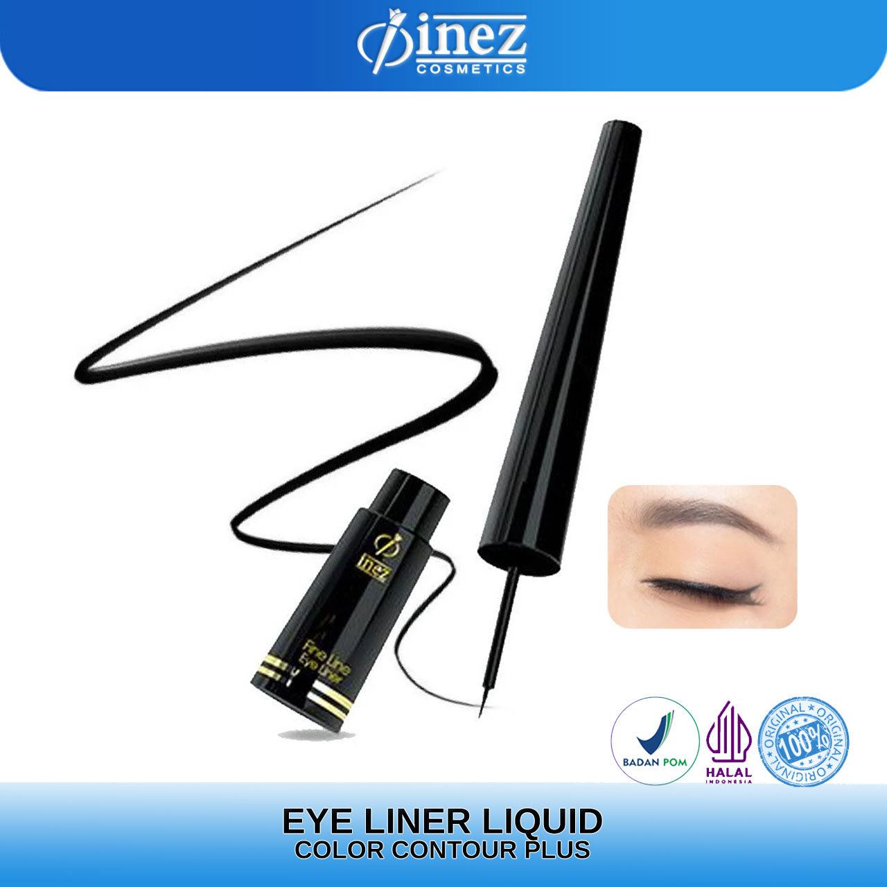 INEZ Fine Line Eyeliner Liquid Eye liner Color Contour Plus - Gambar 2