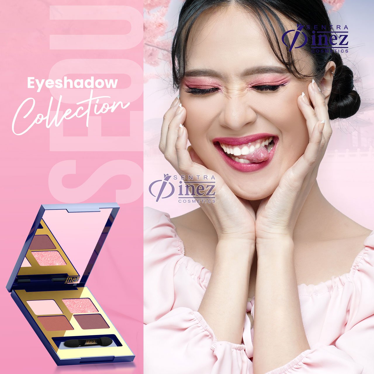 INEZ Eyeshadow Collection Color Contour Plus New Case - Gambar 3