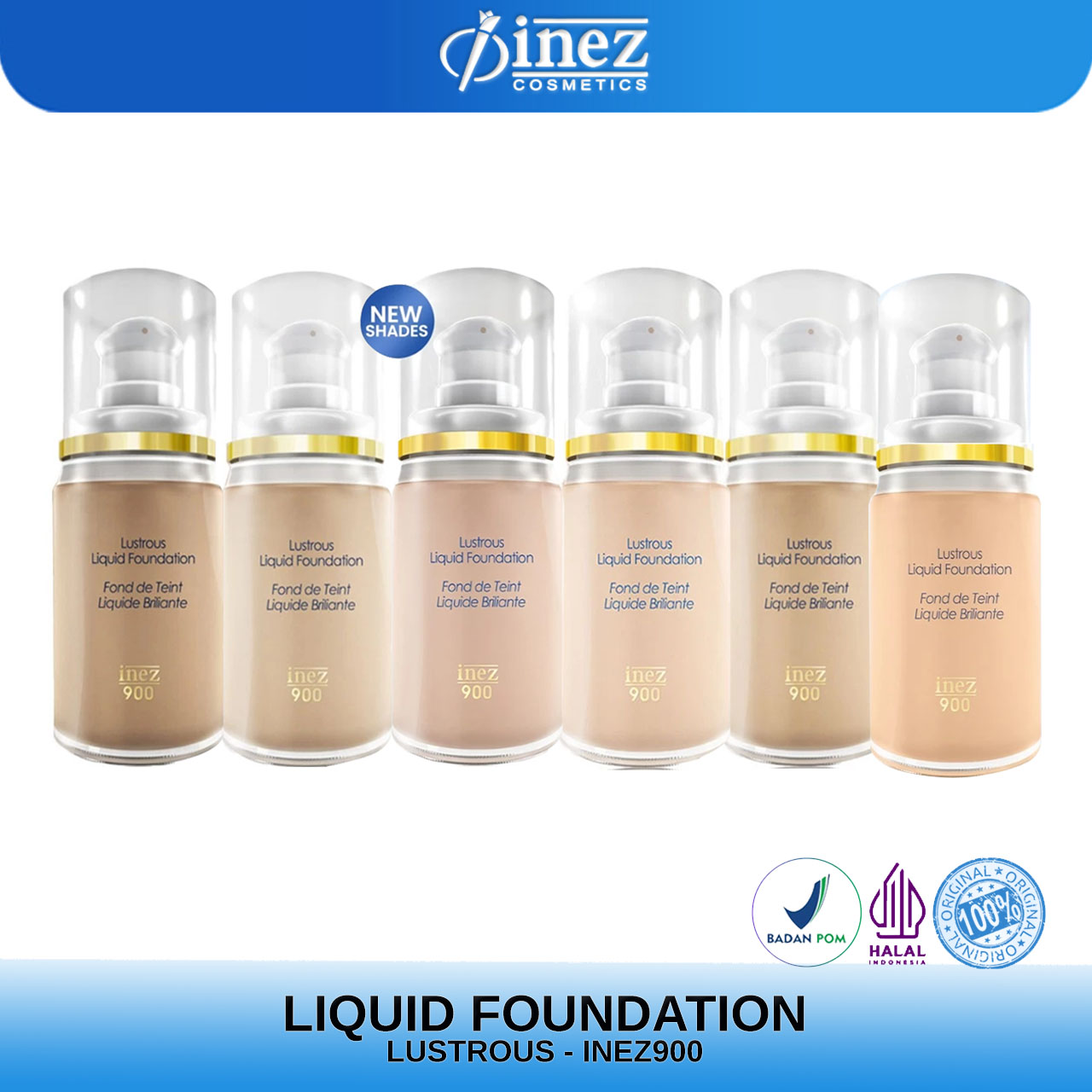 INEZ Lustrous Liquid Foundation Inez 900 - Gambar 2