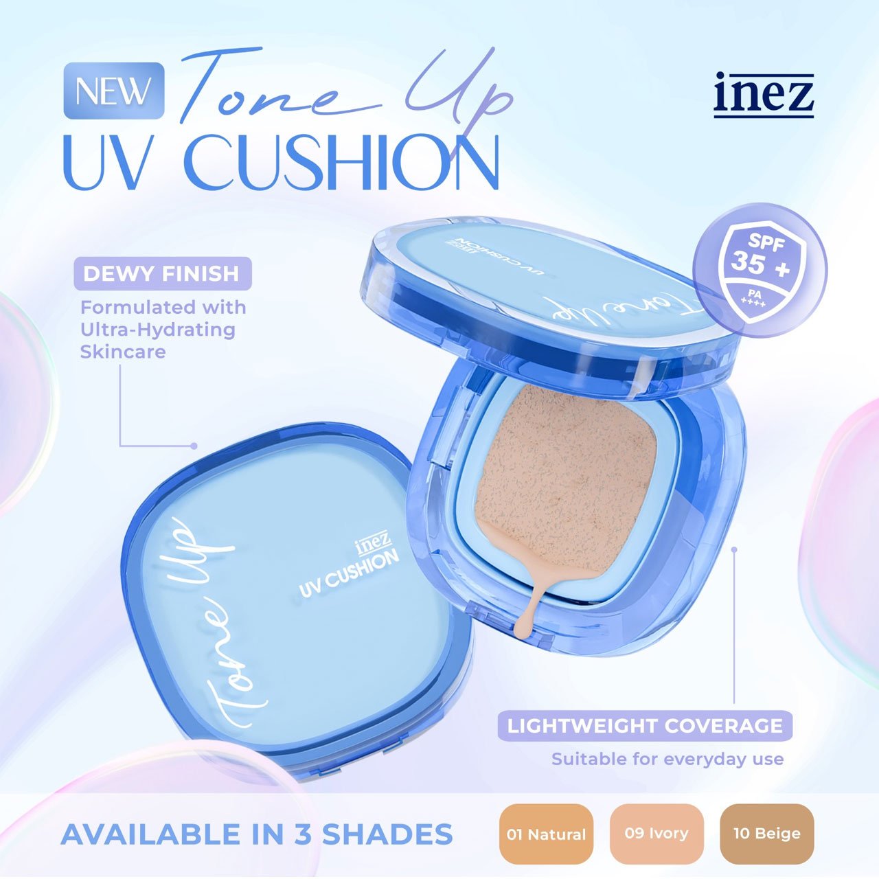 INEZ Tone Up UV Cushion Color Contour Plus BB Cushion SPF 35+ - Gambar 2
