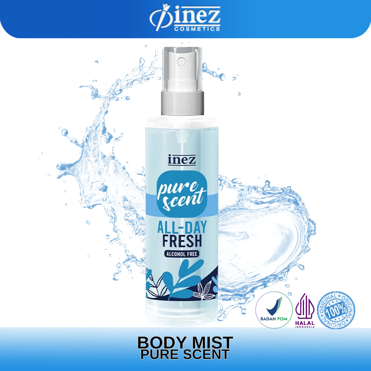 INEZ Pure Scent Perfum Body Mist Bebas Alcohol Inez Cosmetic - Gambar 2