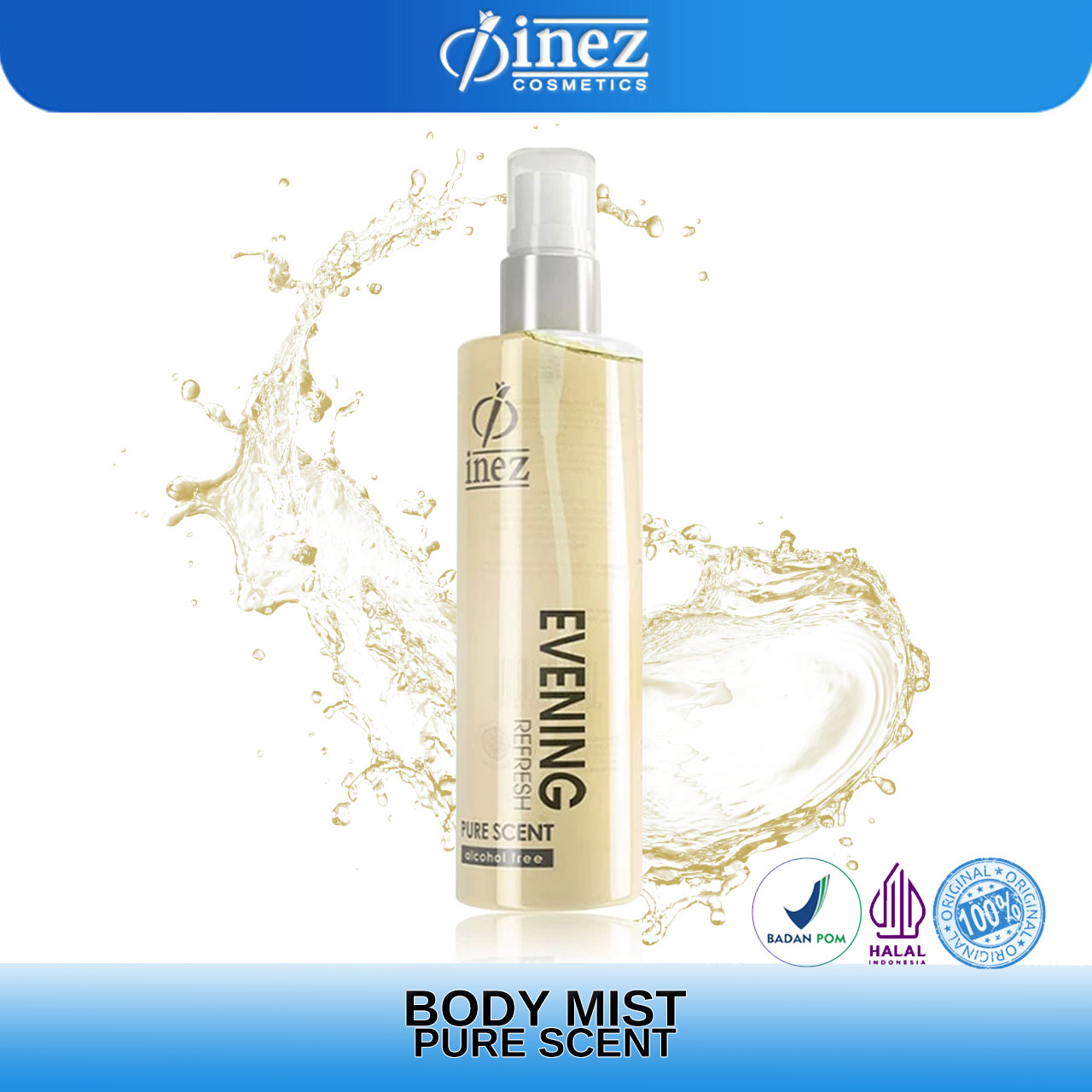 INEZ Pure Scent Perfum Body Mist Bebas Alcohol Inez Cosmetic - Gambar 4