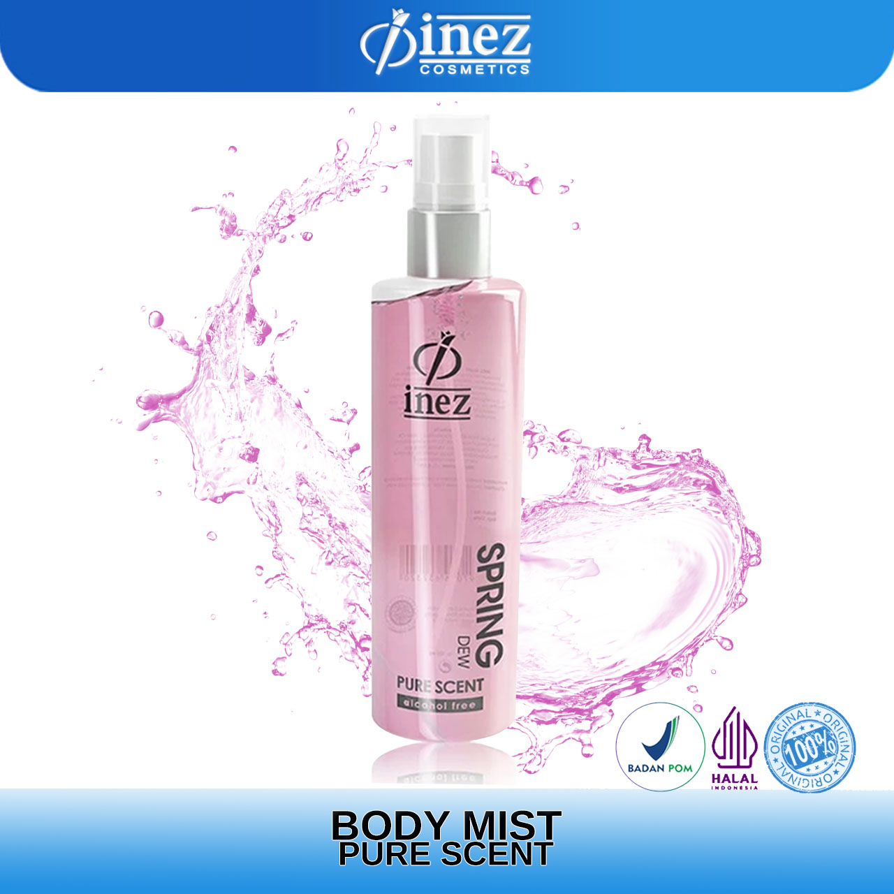 INEZ Pure Scent Perfum Body Mist Bebas Alcohol Inez Cosmetic - Gambar 6