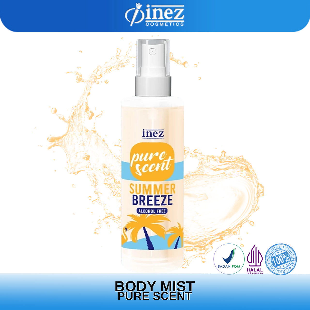 INEZ Pure Scent Perfum Body Mist Bebas Alcohol Inez Cosmetic - Gambar 7