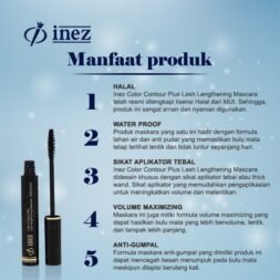 INEZ Mascara Lash Lengthening Color Contour Plus Maskara True Black - Gambar 7
