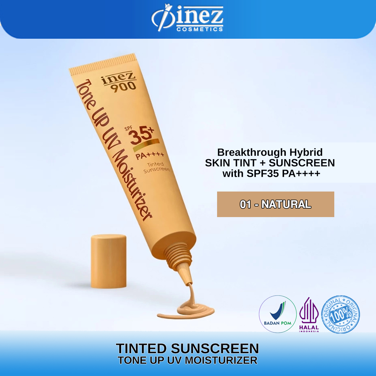 INEZ Tone Up UV Moisturizer Sunscreen SPF 35 PA++++ - Gambar 2